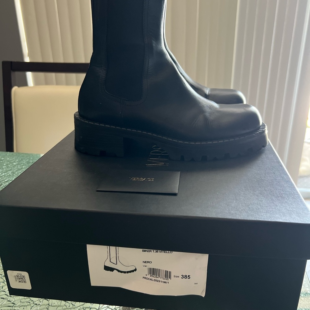 Black Leather women Boots